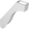 Ekena Millwork 3-in. W x 16-in. D x 22-in. H Baker Architectural Grade PVC Knee Brace BRCP03X16X22BKR - alternate 5